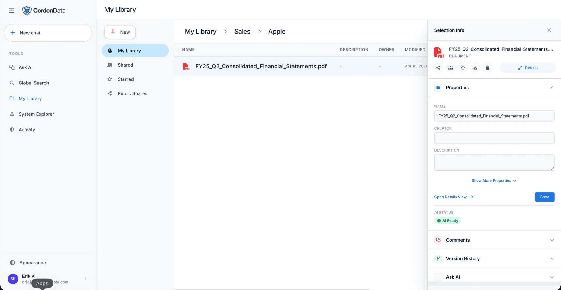 Screenshot 1 of CordonData