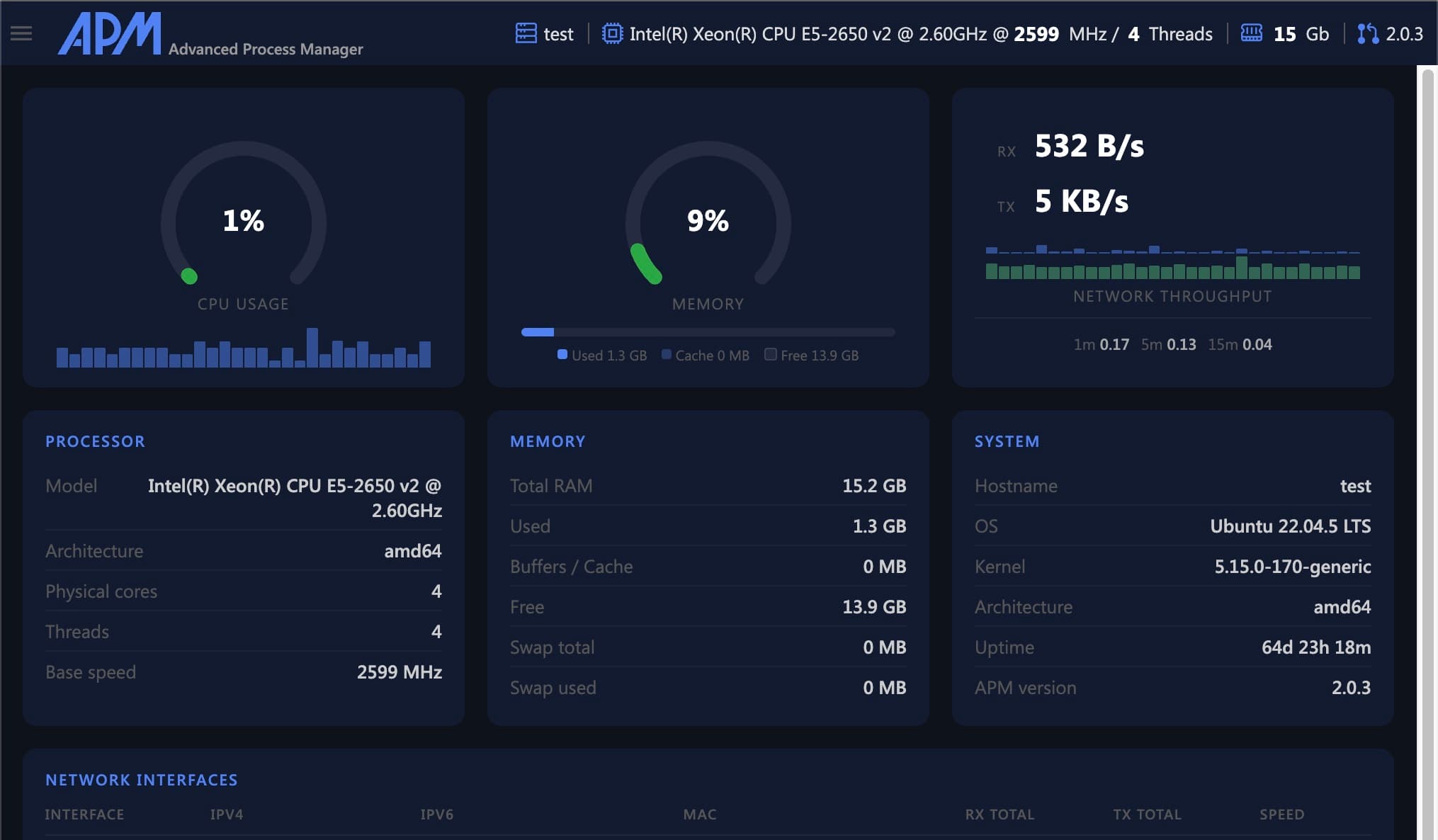 Screenshot 3 of APM — Process Manager for Linux