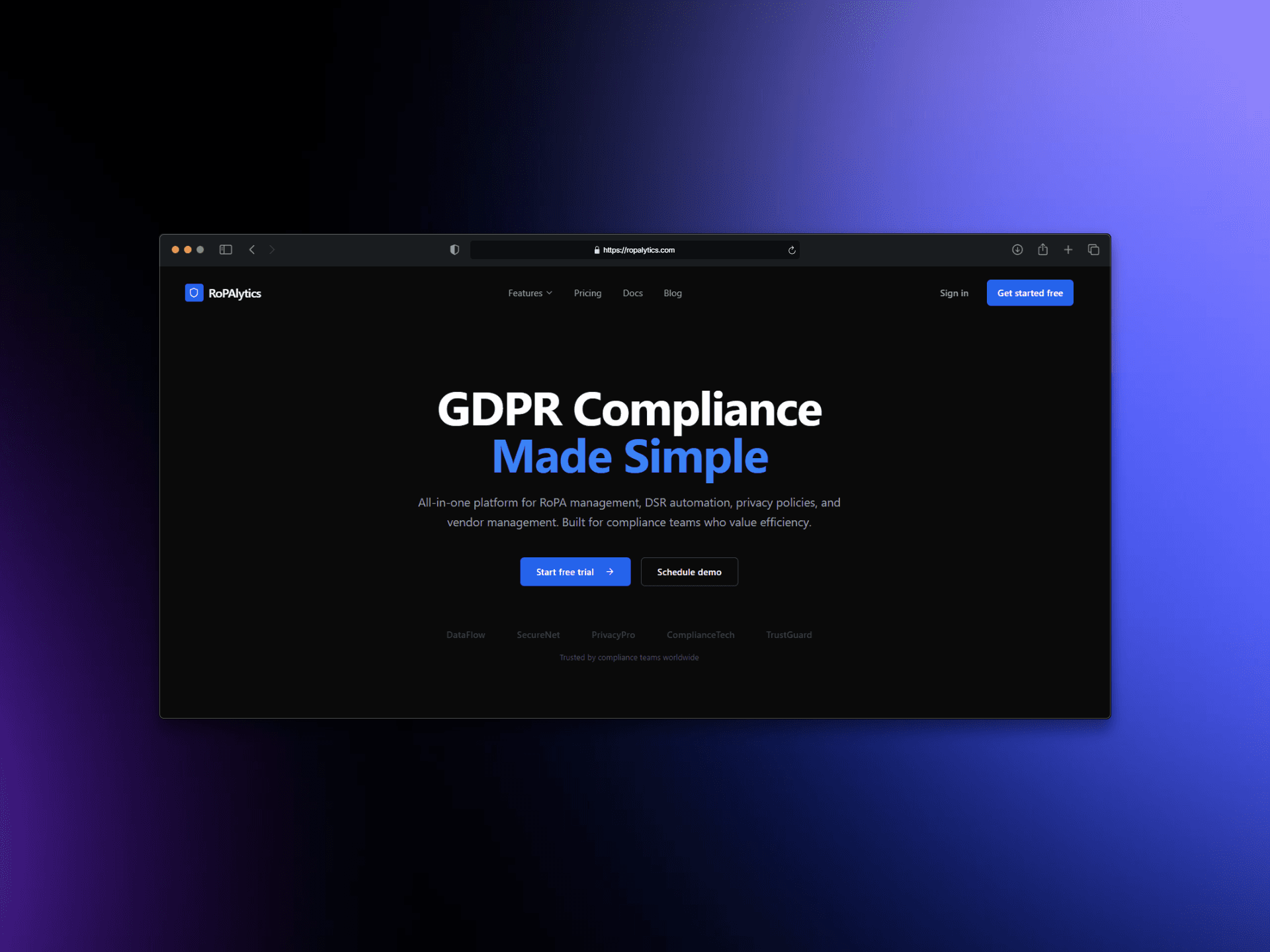 Screenshot 3 of RoPAlytics - All-in-One GDPR Compliance