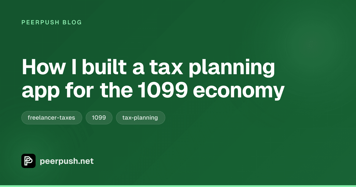 Cover image for How I built a tax planning app for the 1099 economy