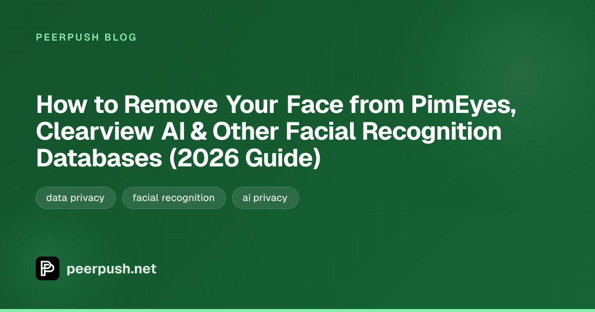 Cover image for How to Remove Your Face from PimEyes, Clearview AI & Other Facial Recognition Databases (2026 Guide)