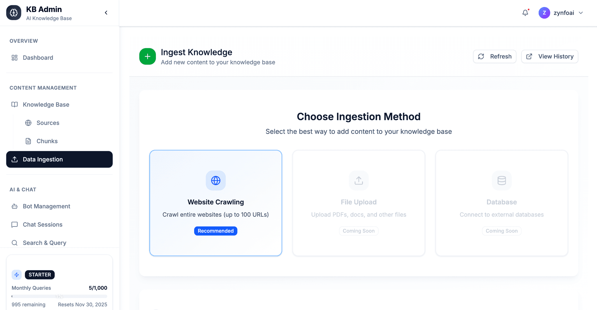 Screenshot 5 of ZynfoAI - Build AI Chatbots for Customer