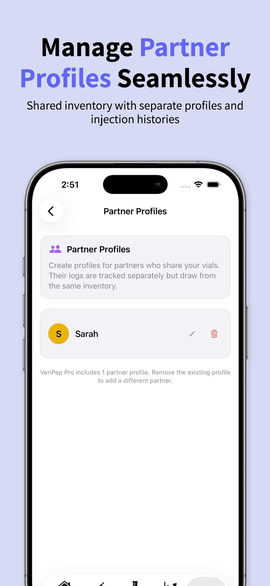 Screenshot 1 of VeriPep Tracker