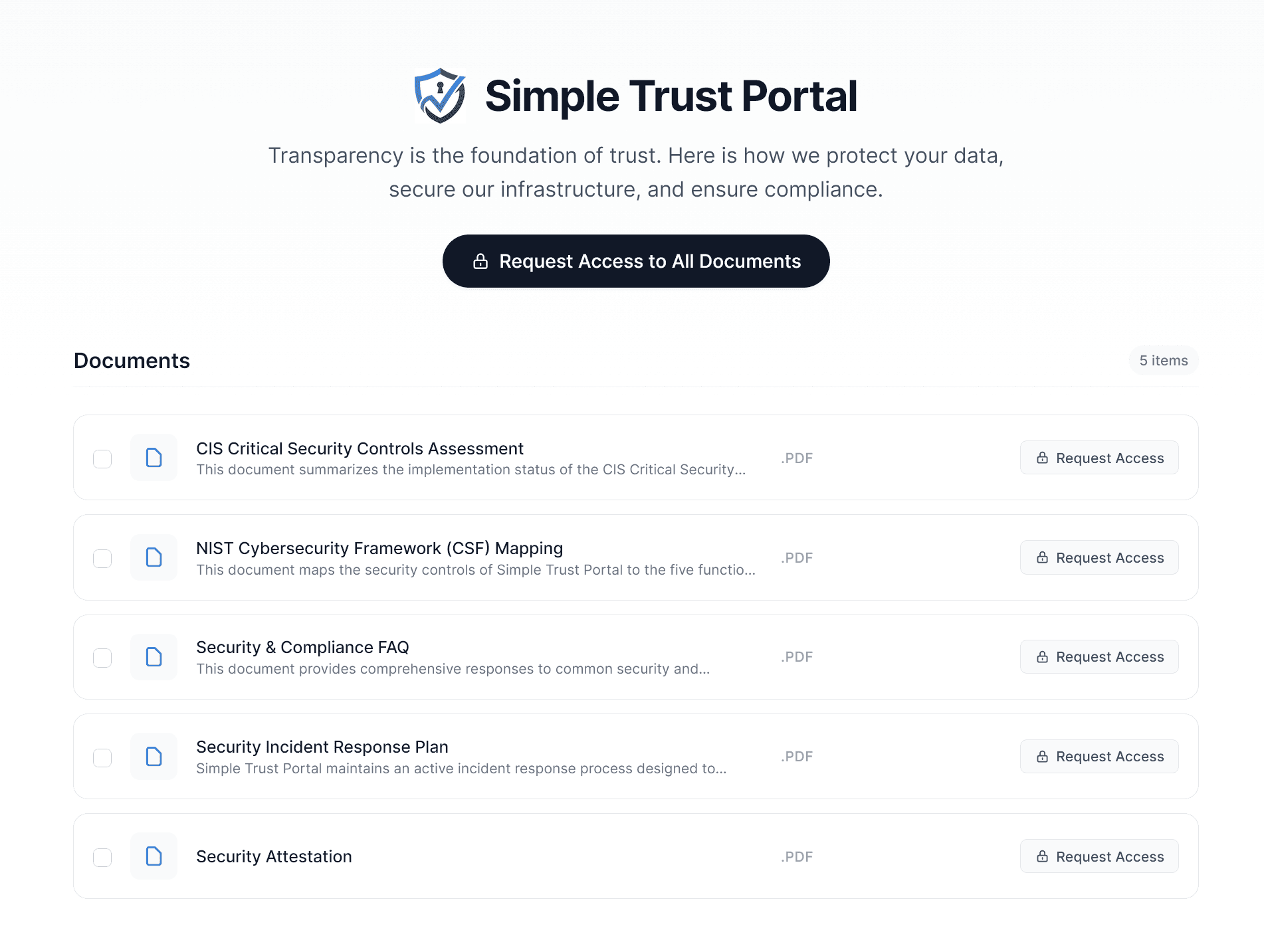 Screenshot 3 of Simple Trust Portal