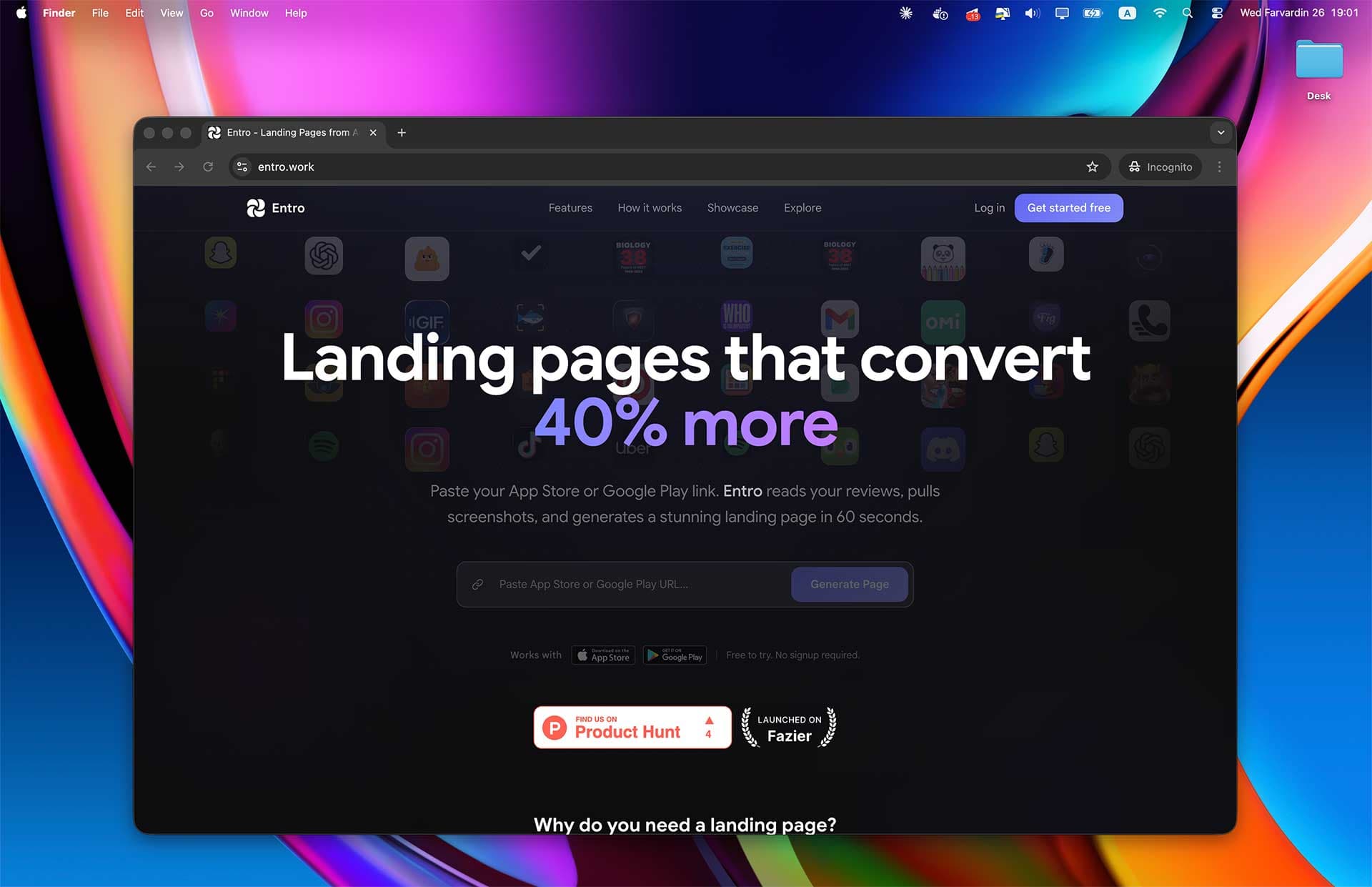 Screenshot 2 of Entro - Turn App Store page into your be