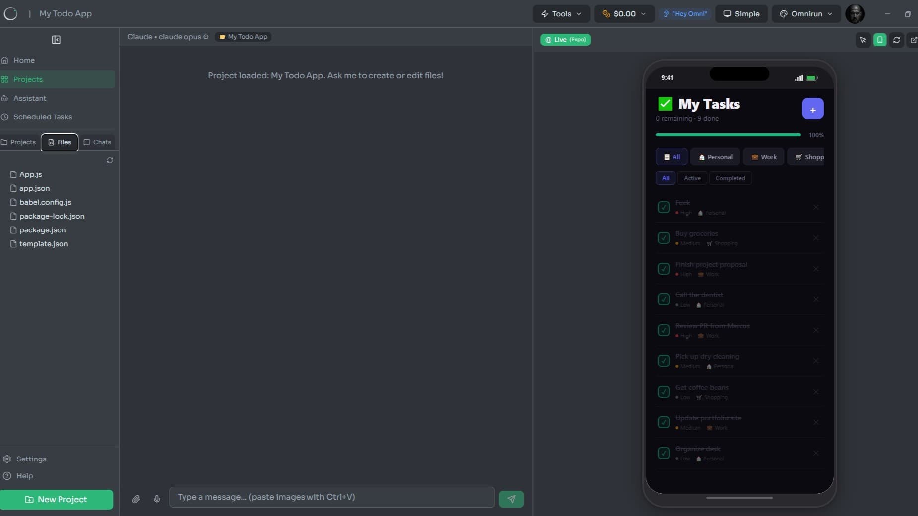Screenshot 1 of omnirun