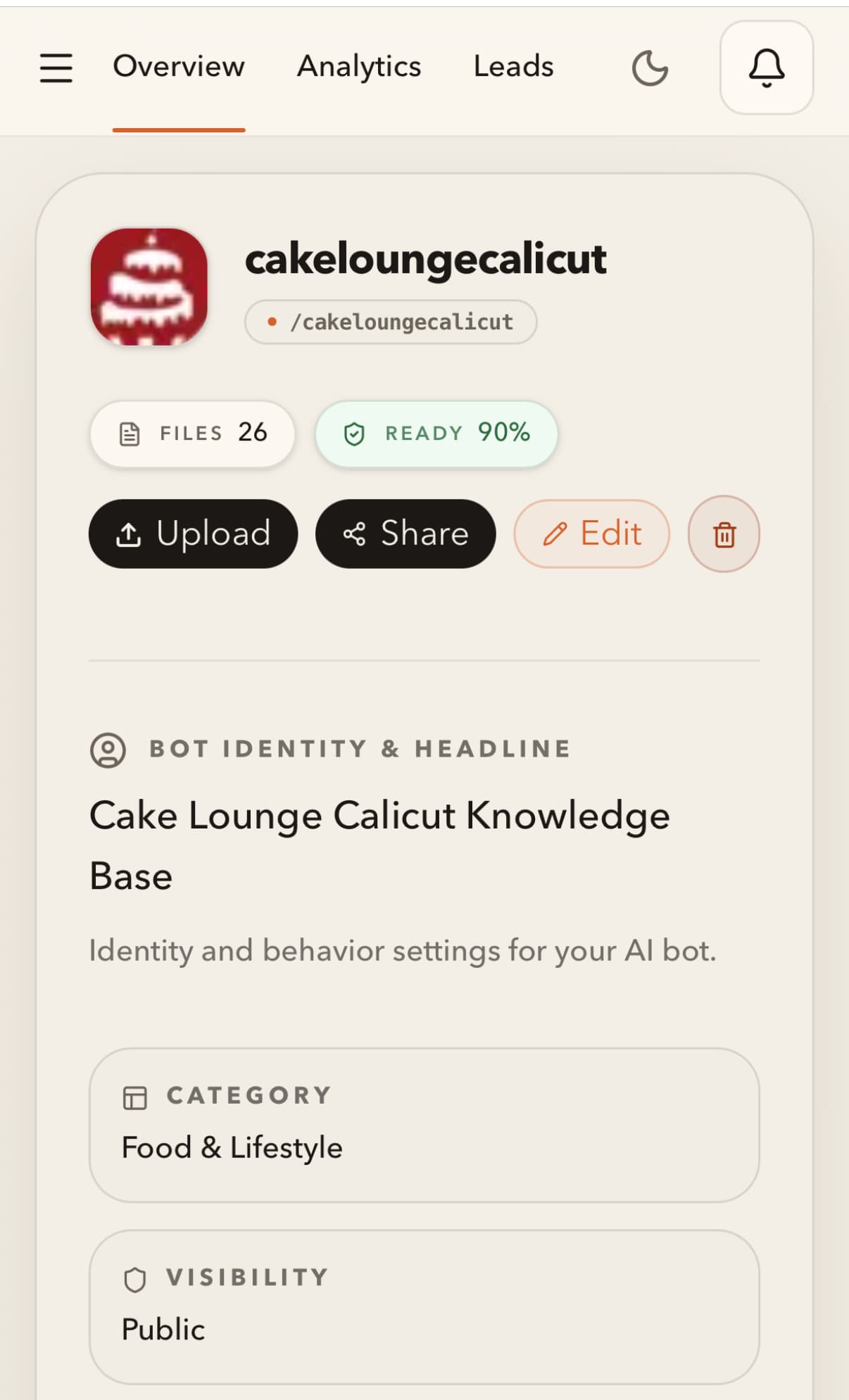 Screenshot 1 of Ask My Bot