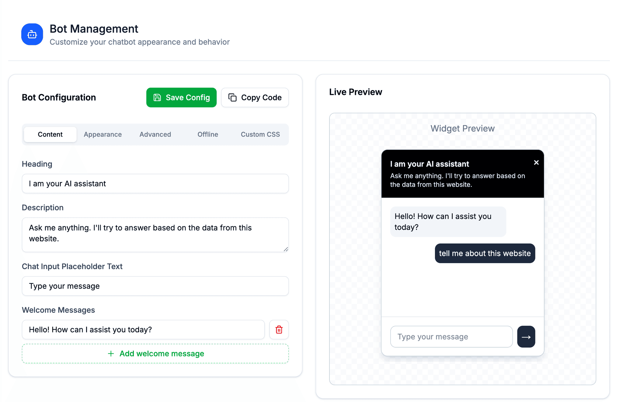 Screenshot 4 of ZynfoAI - Build AI Chatbots for Customer