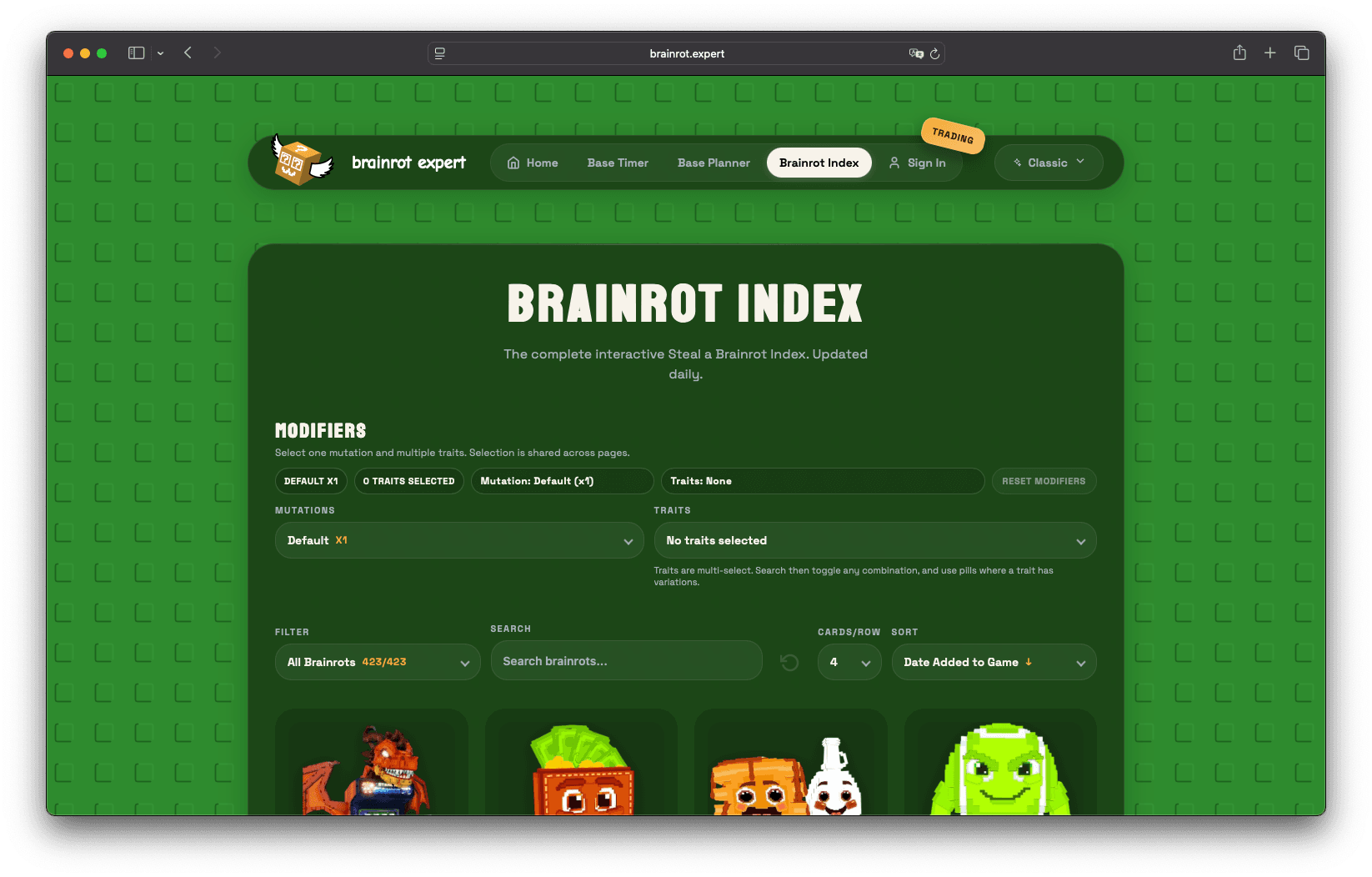 Screenshot 1 of brainrot.expert