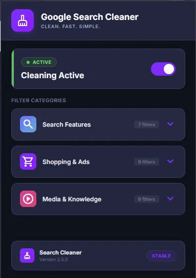 Screenshot 1 of Search Cleaner