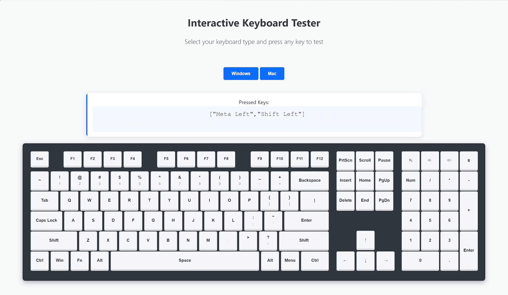 Screenshot 3 of Keyboard Tester Pro
