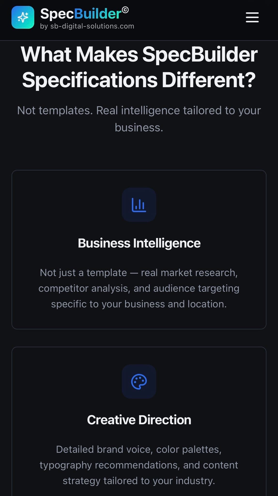 Screenshot 6 of SpecBuilder AI