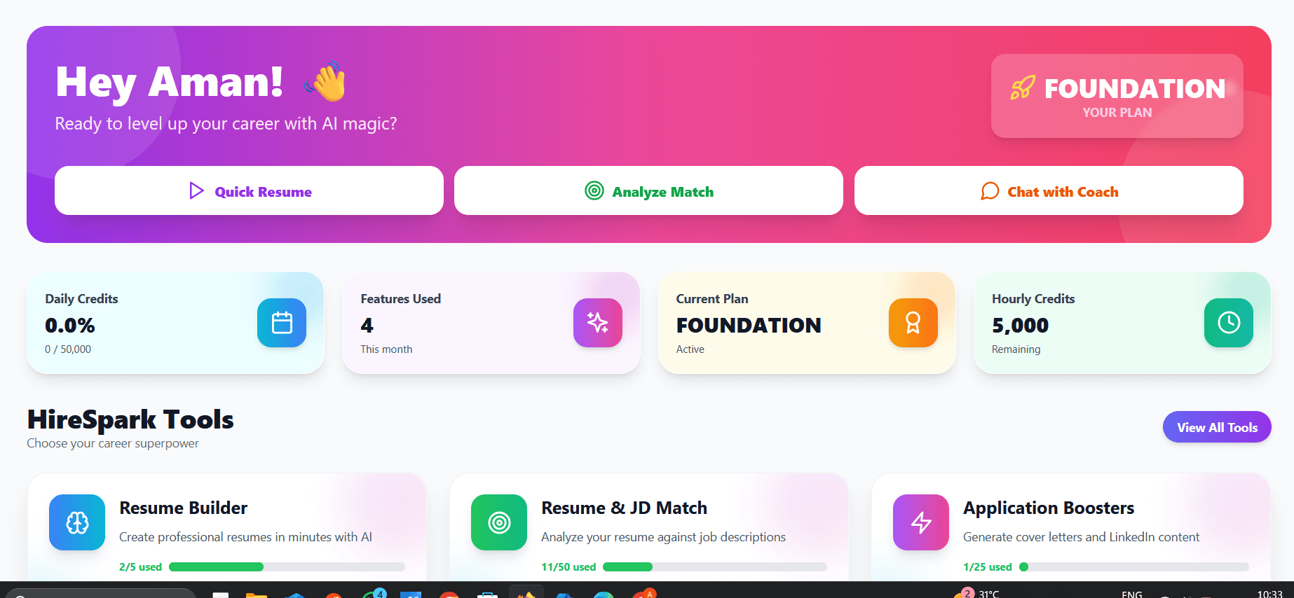 Screenshot 2 of AptlyHired: AI-Powered Career Platform