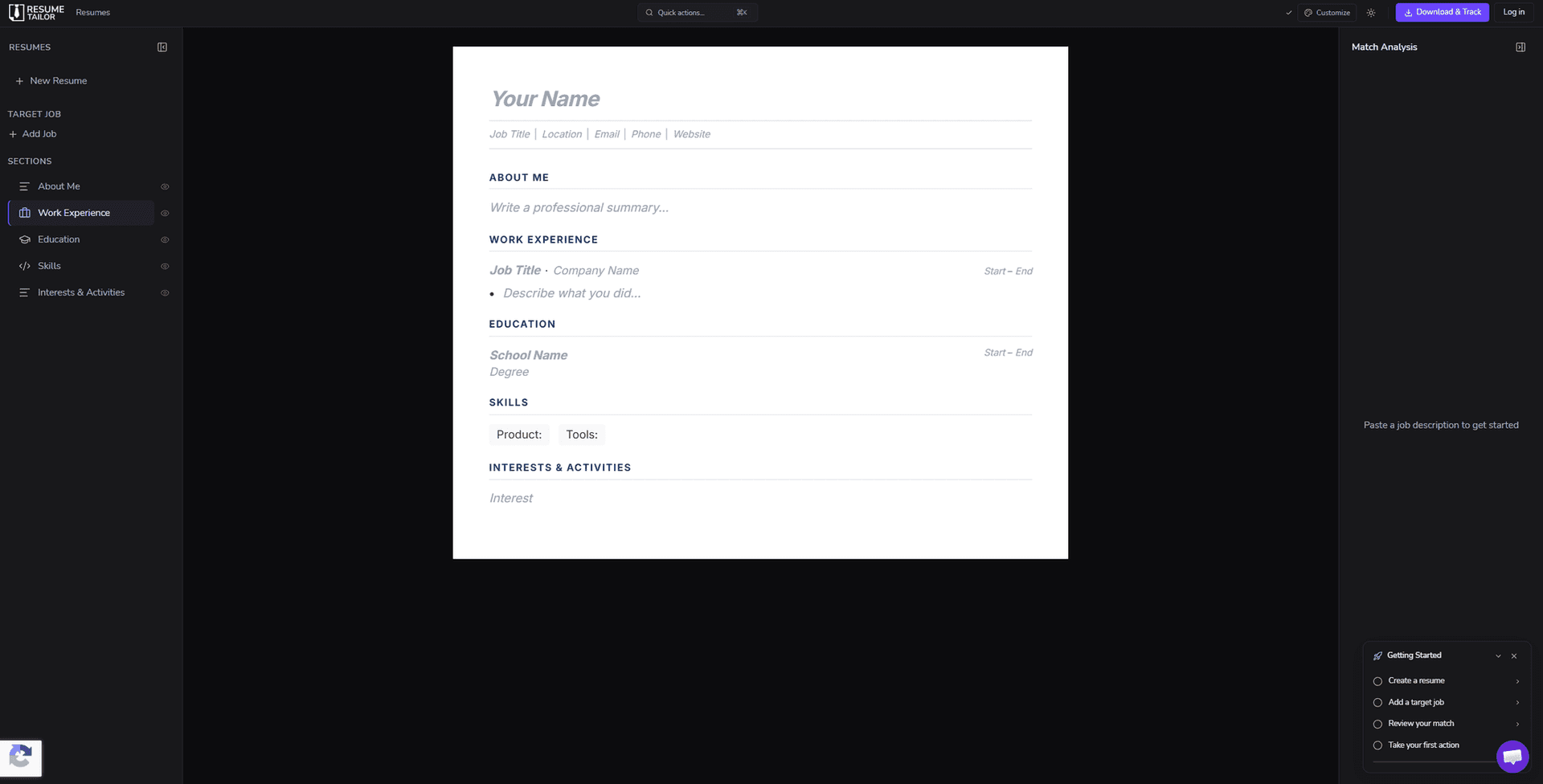 Screenshot 2 of Resume Tailor