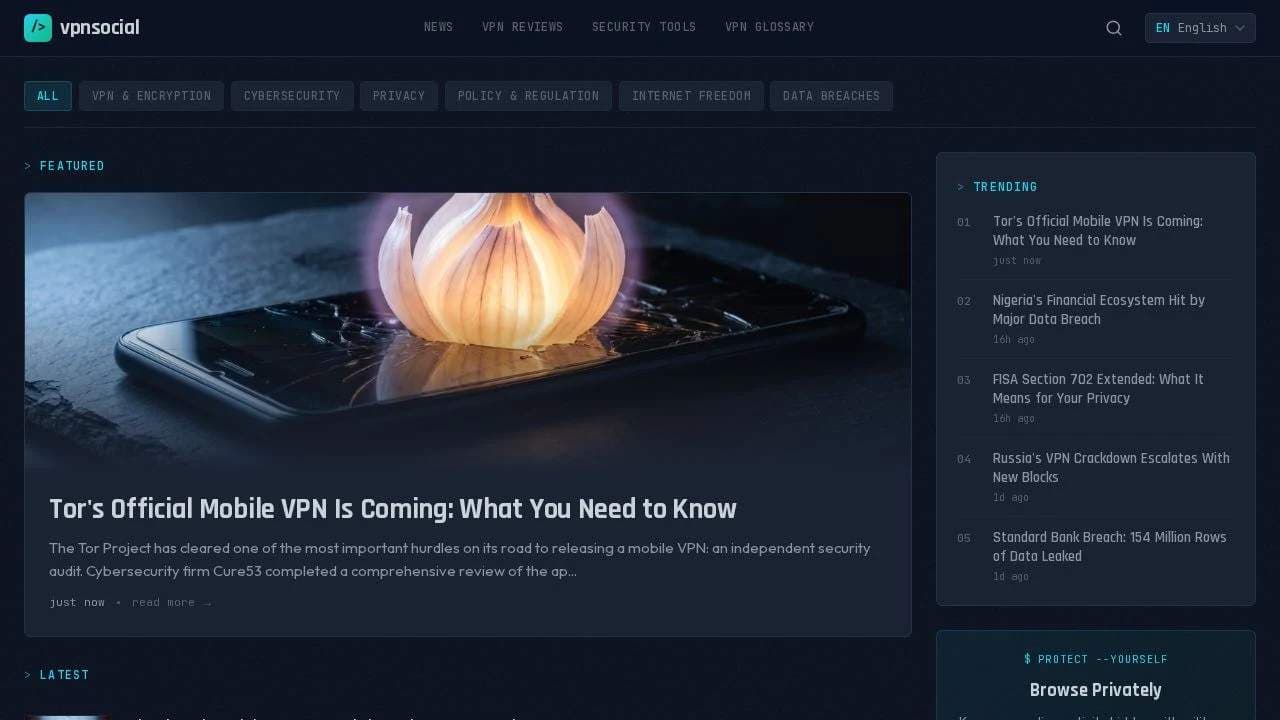 Screenshot 1 of VPNSocial - Privacy Toolkit