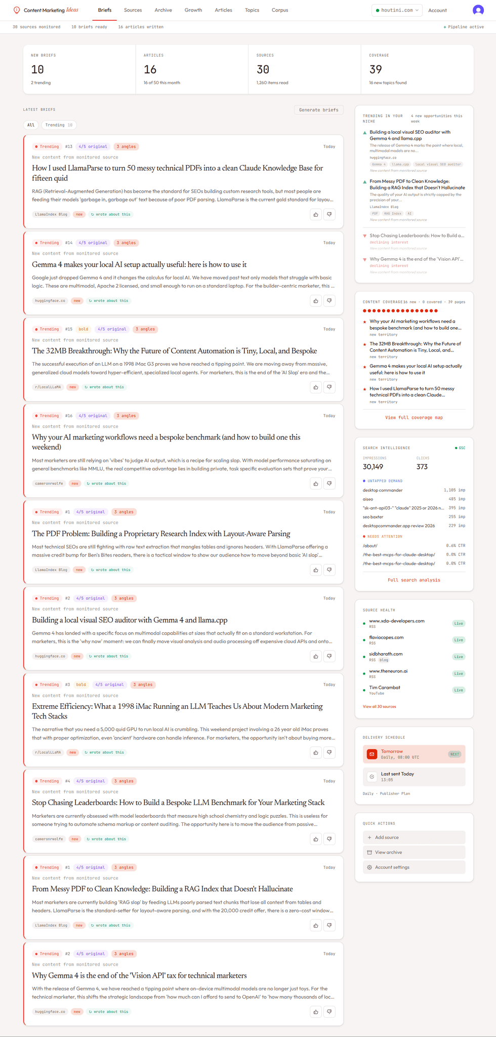 Screenshot 1 of Content Marketing Ideas