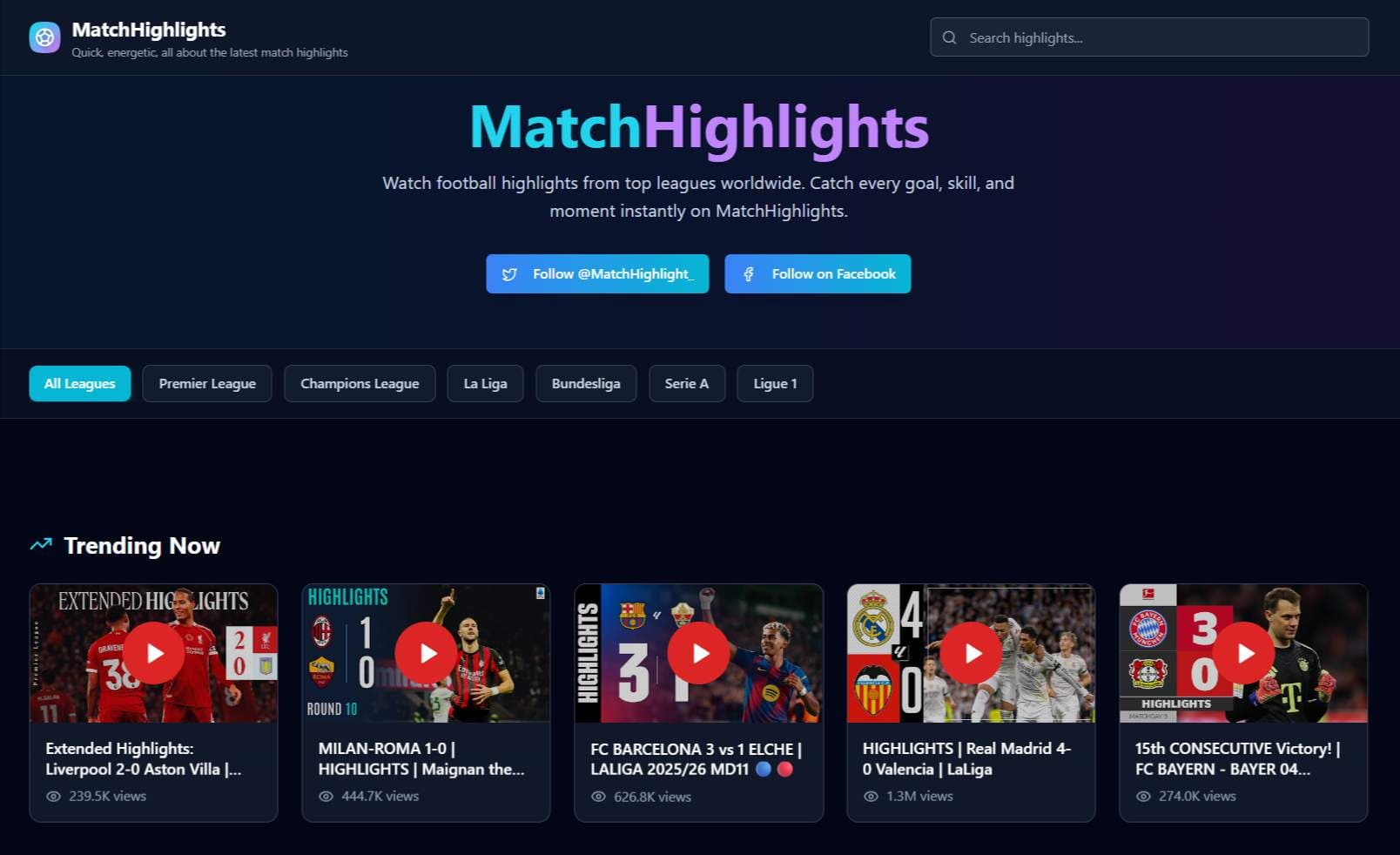 Screenshot 1 of MatchHighlights