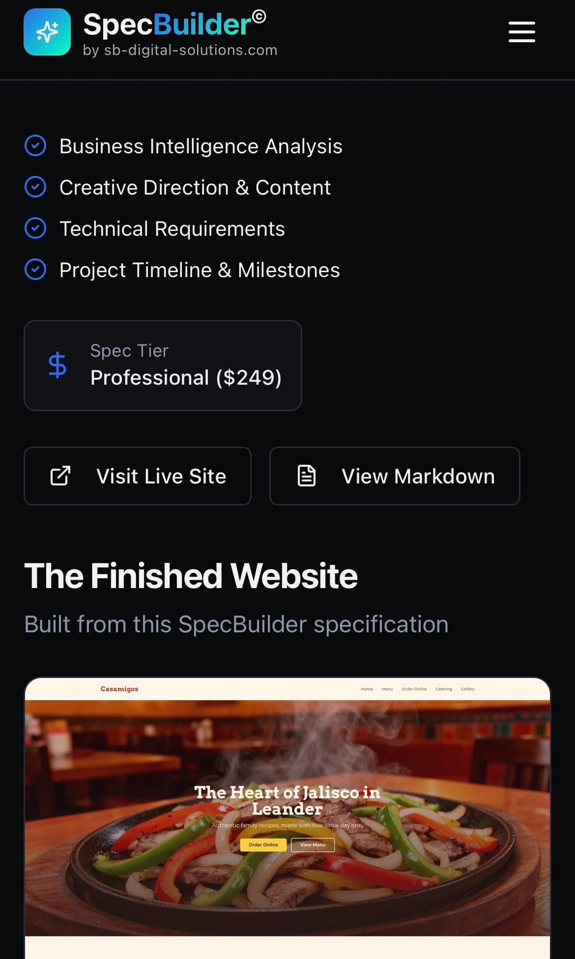 Screenshot 5 of SpecBuilder AI
