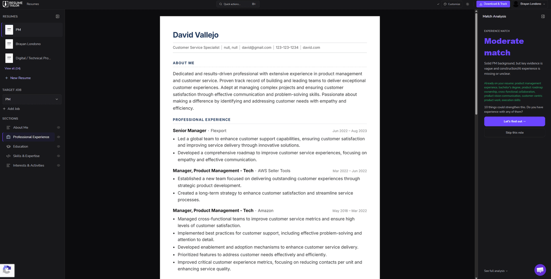 Screenshot 3 of Resume Tailor