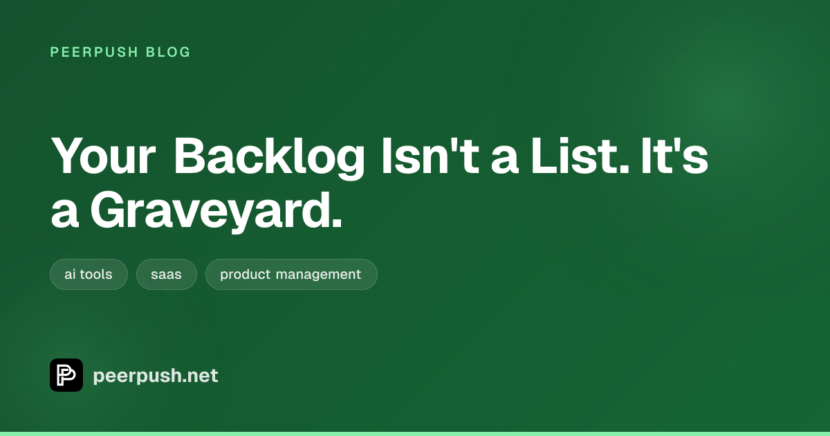 Cover image for Your Backlog Isn't a List. It's a Graveyard.