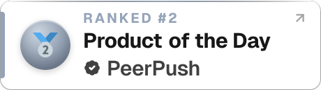 PeerPush badge for NoteGPT