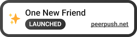 One New Friend