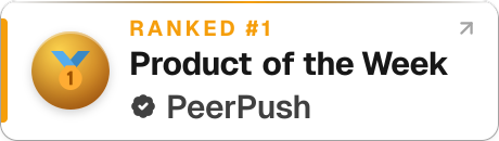 PeerPush badge for Plain Markdown