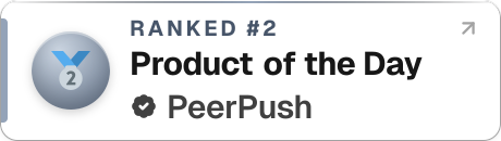 PricePush ranked #2 on PeerPush - Indie SaaS featured launches