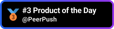 PeerPush badge for QRcdr