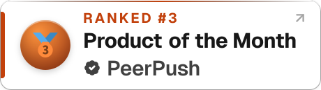 PeerPush badge for Racoons.ai