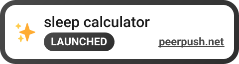 sleep calculator