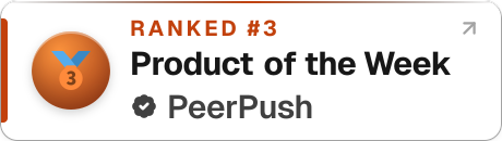 PeerPush badge for UGC Maker - Create UGC Ad Videos with AI